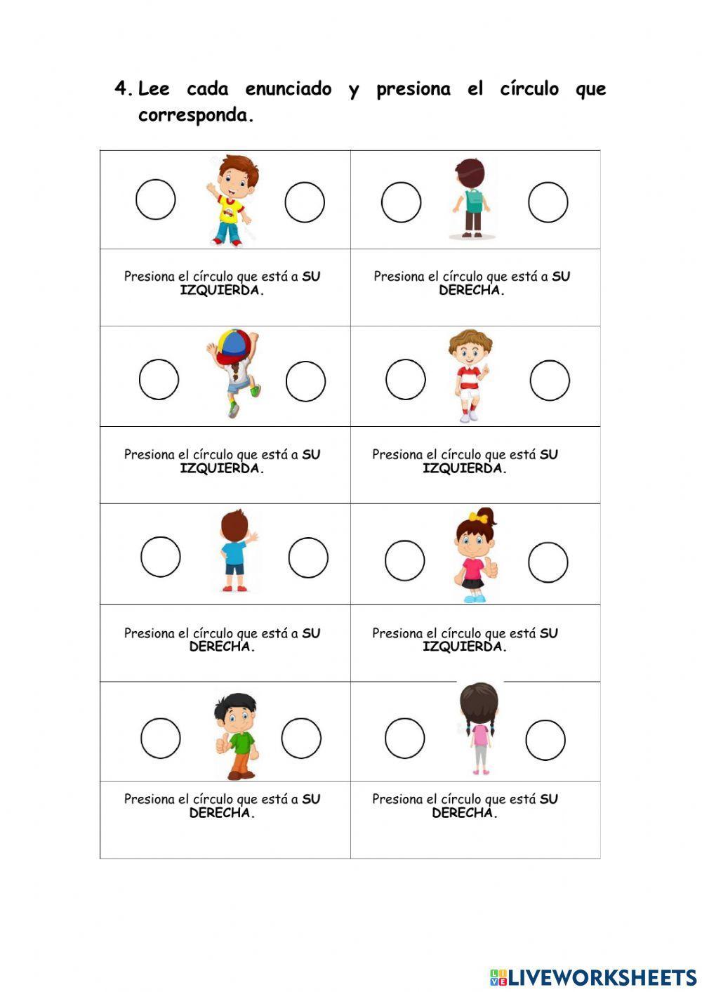 Posición de objetos y personas (Derecha - Izquierda)