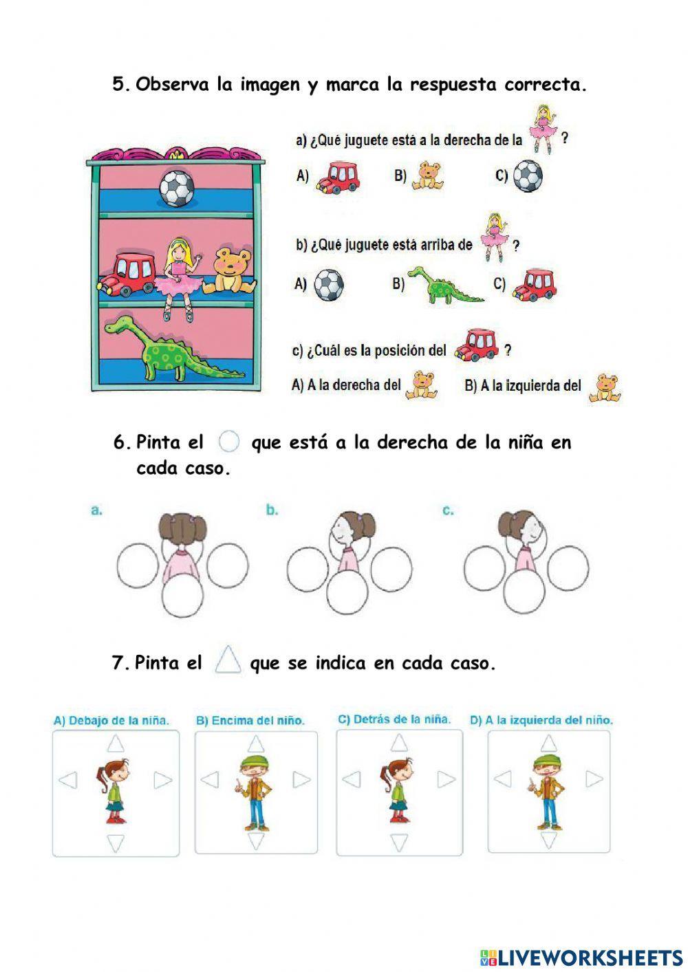 Posición de objetos y personas (Derecha - Izquierda)