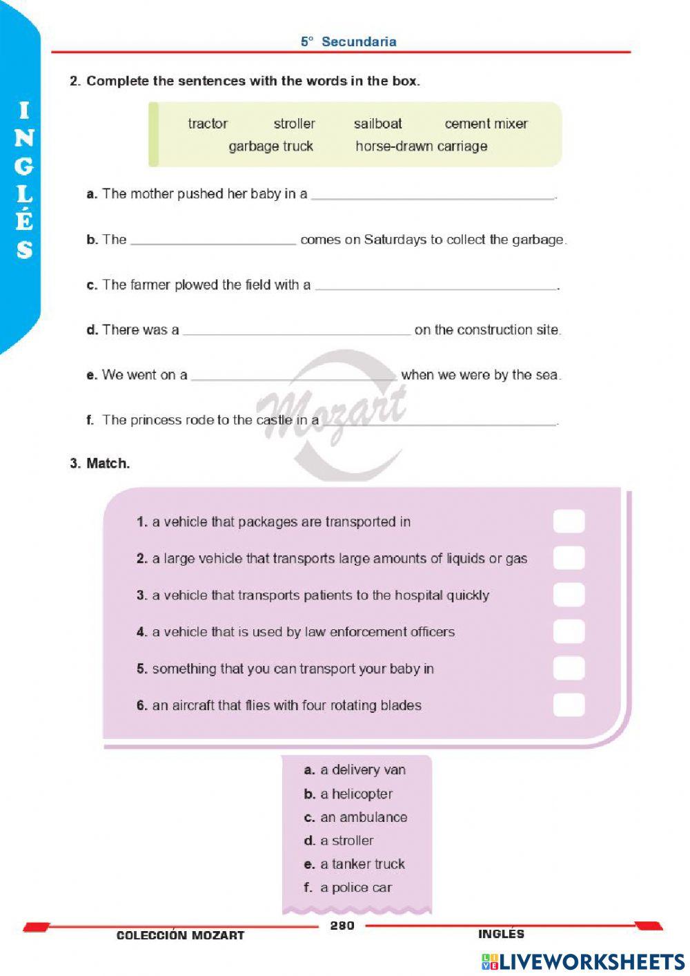 Unidad 3 - Inglés 5°