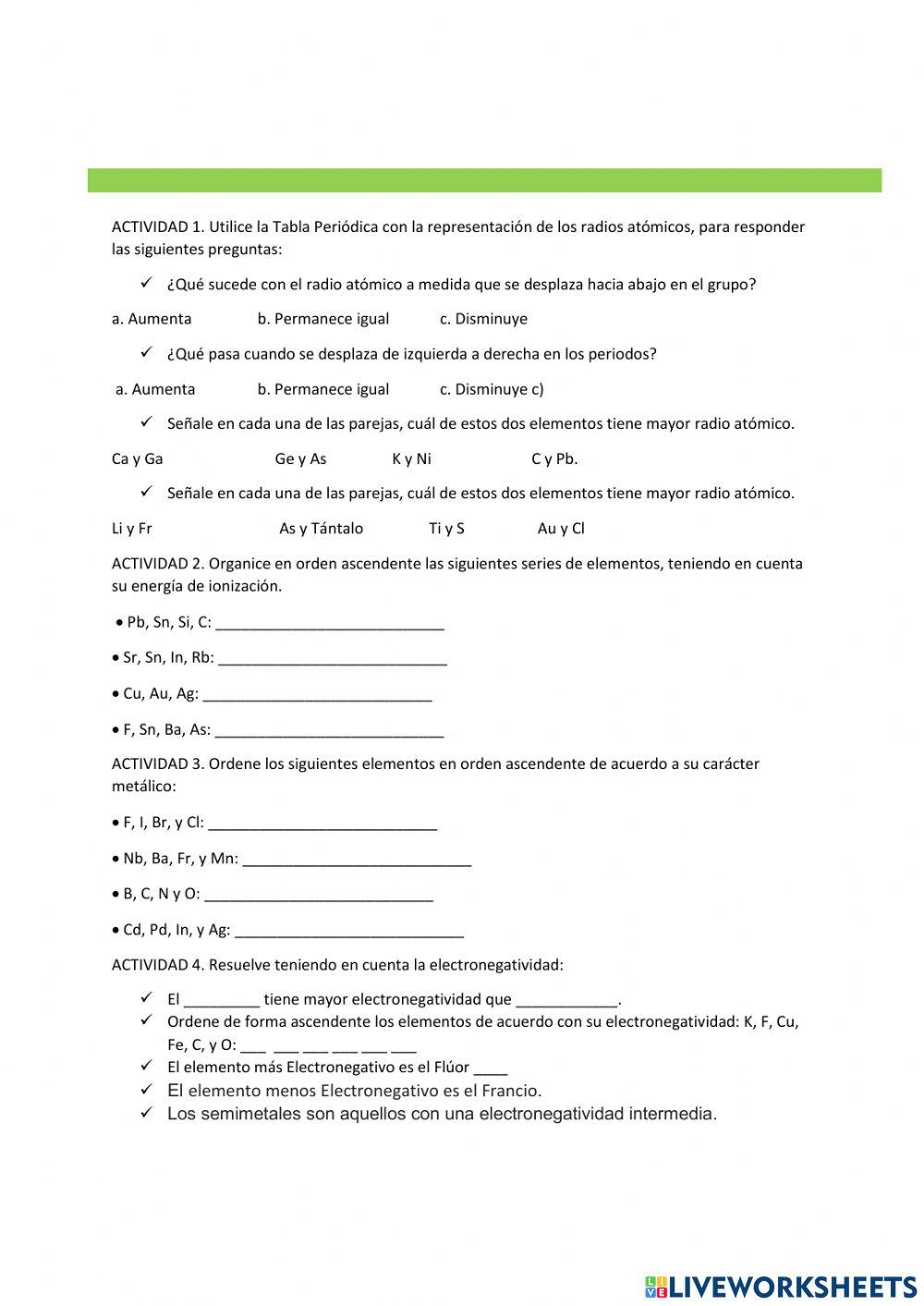 Propiedades periódicas