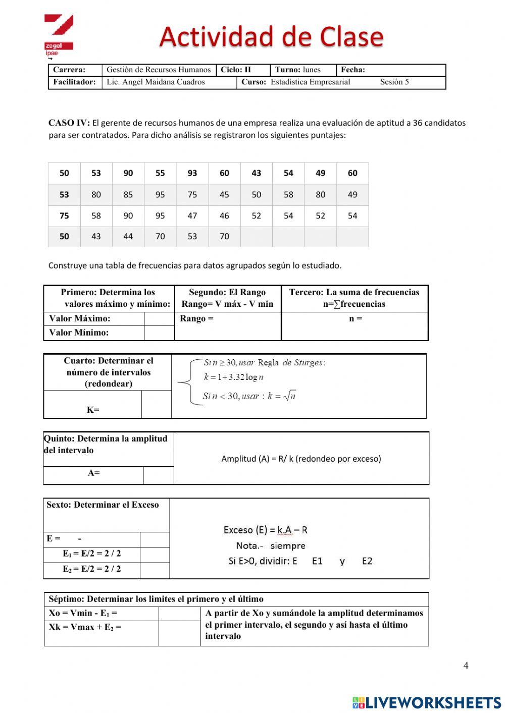 Intervalos de Clase 4