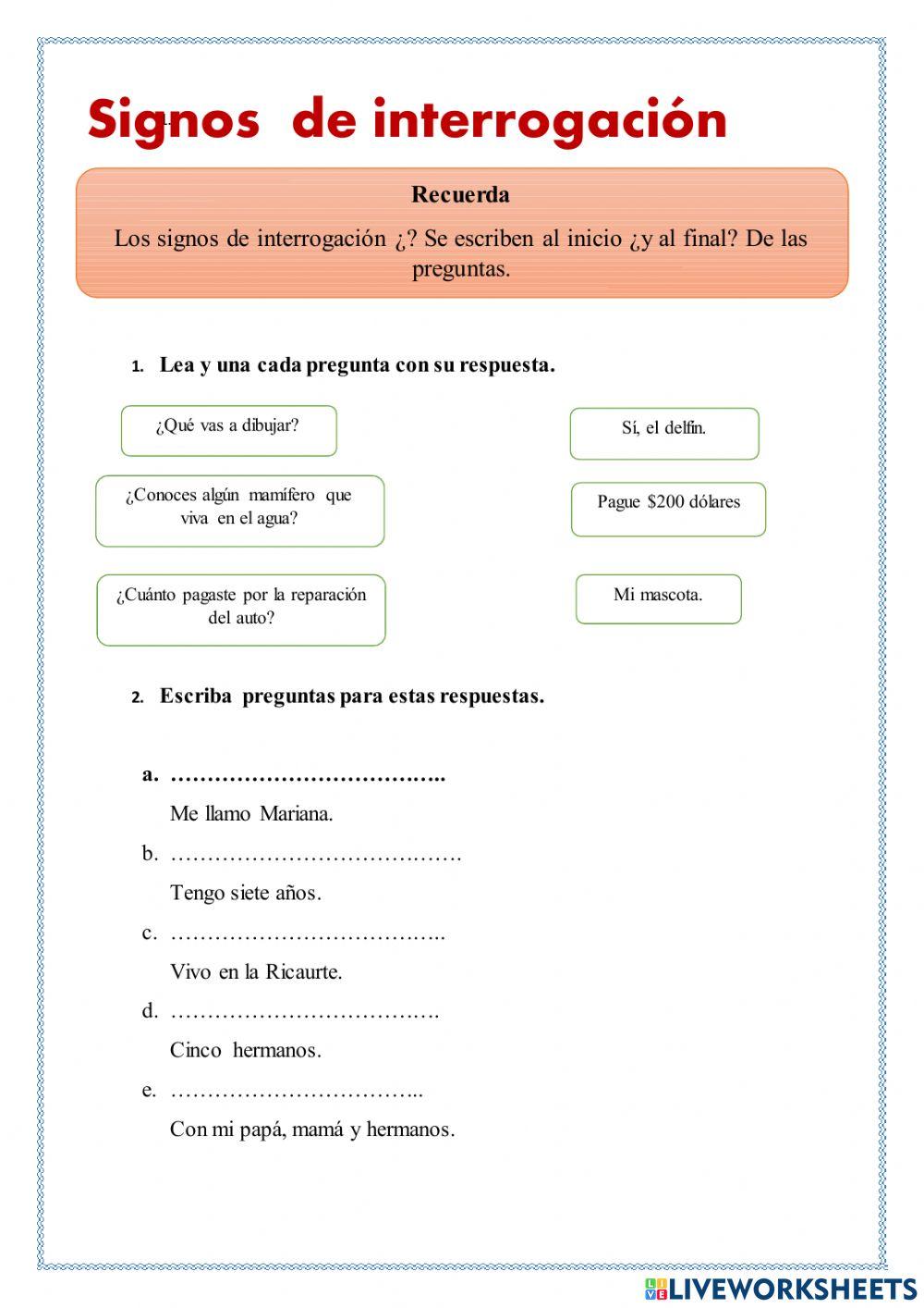 Signos de interrogación