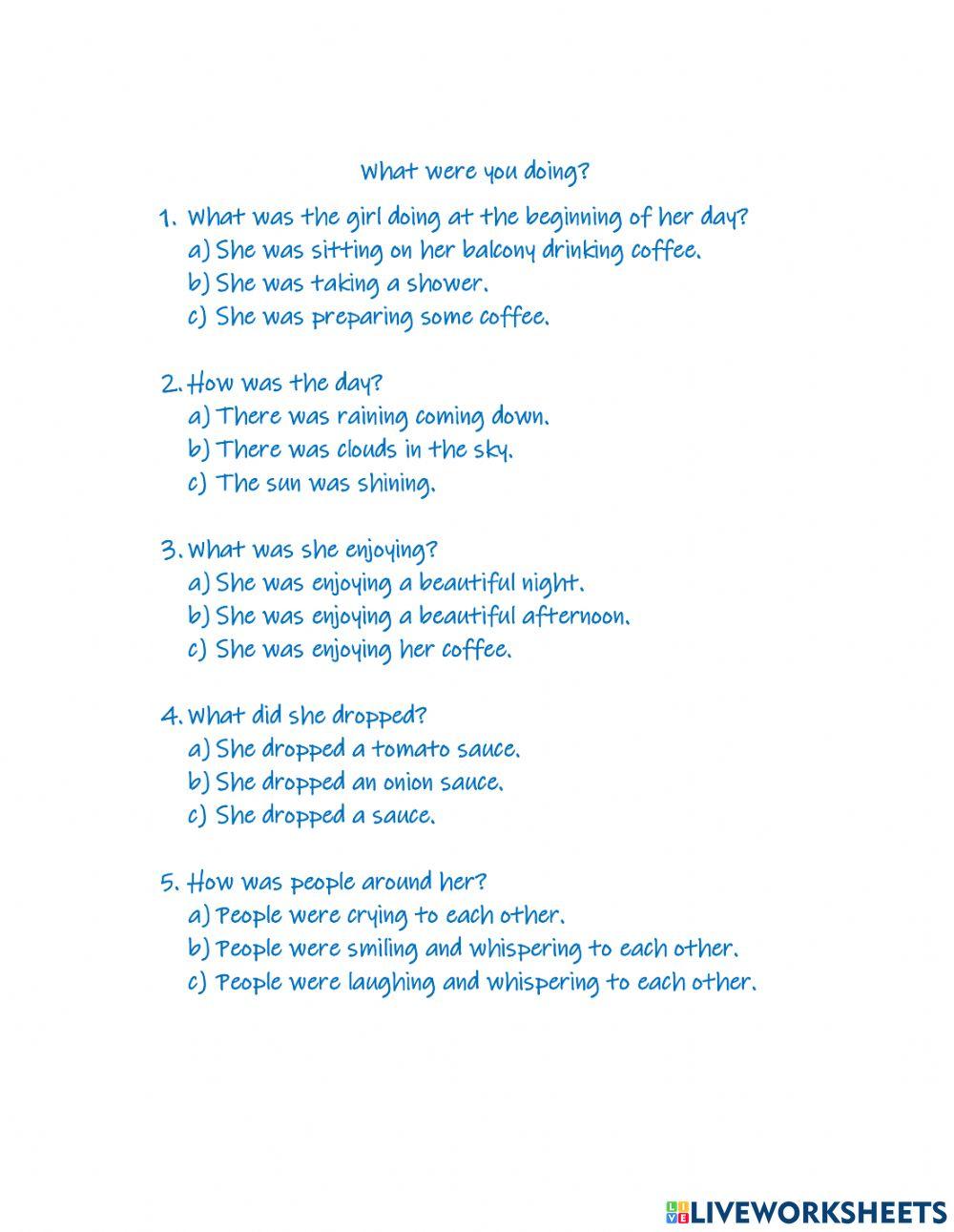 Listening Past Progressive