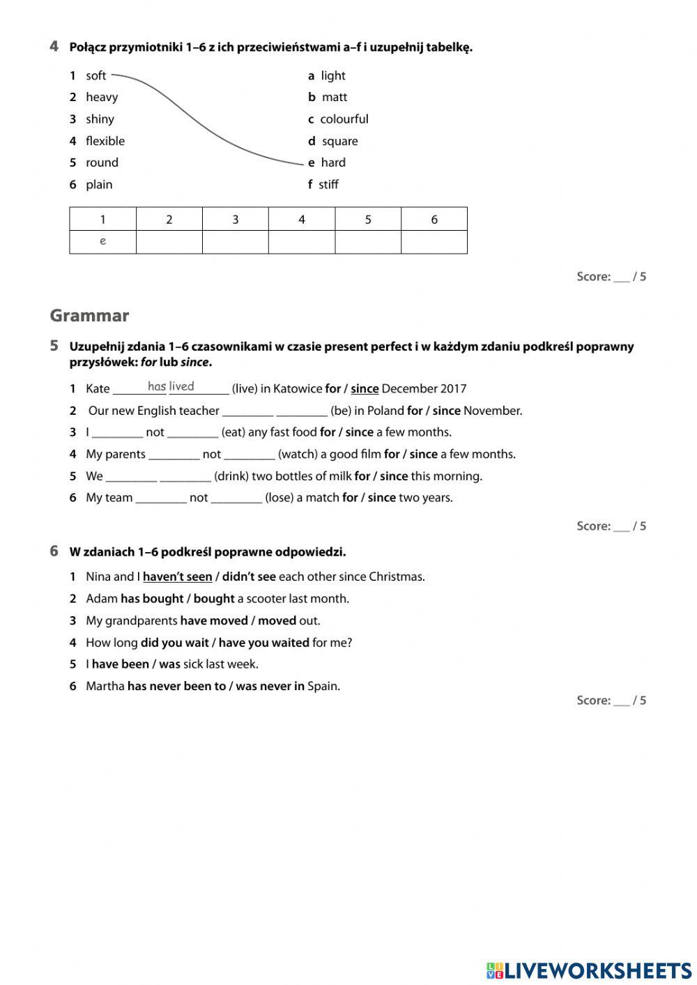 JE 6, unit 7 test, Basic