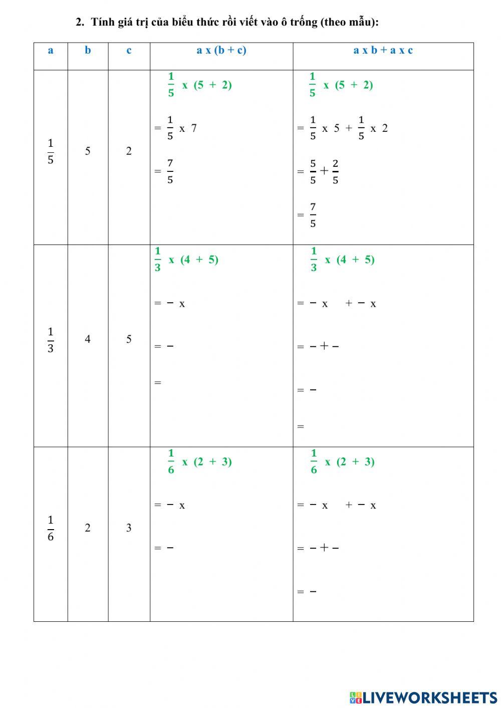 Multiplying a number by a sum K4