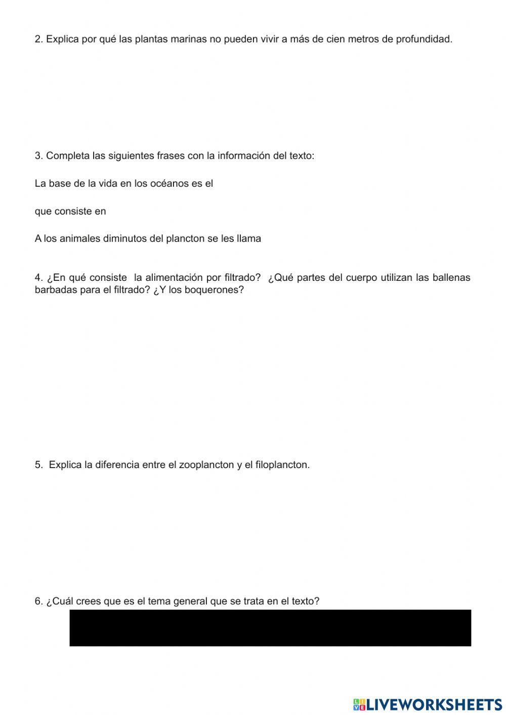 Habitantes del oceano