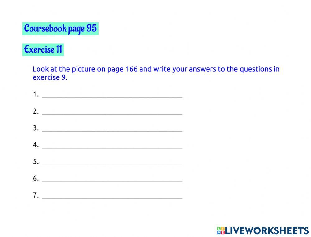 Page 95, exercises 9 to 11