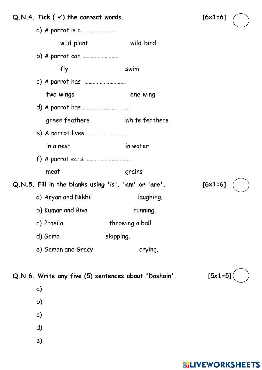 Solve the following.