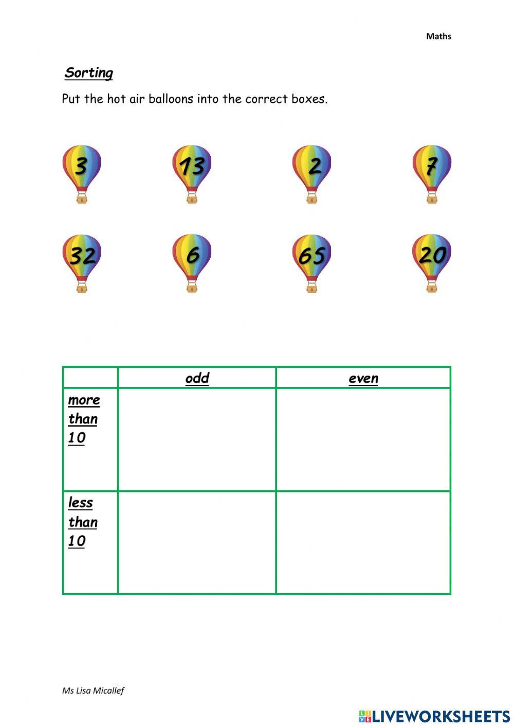 Sorting online pdf activity | Live Worksheets