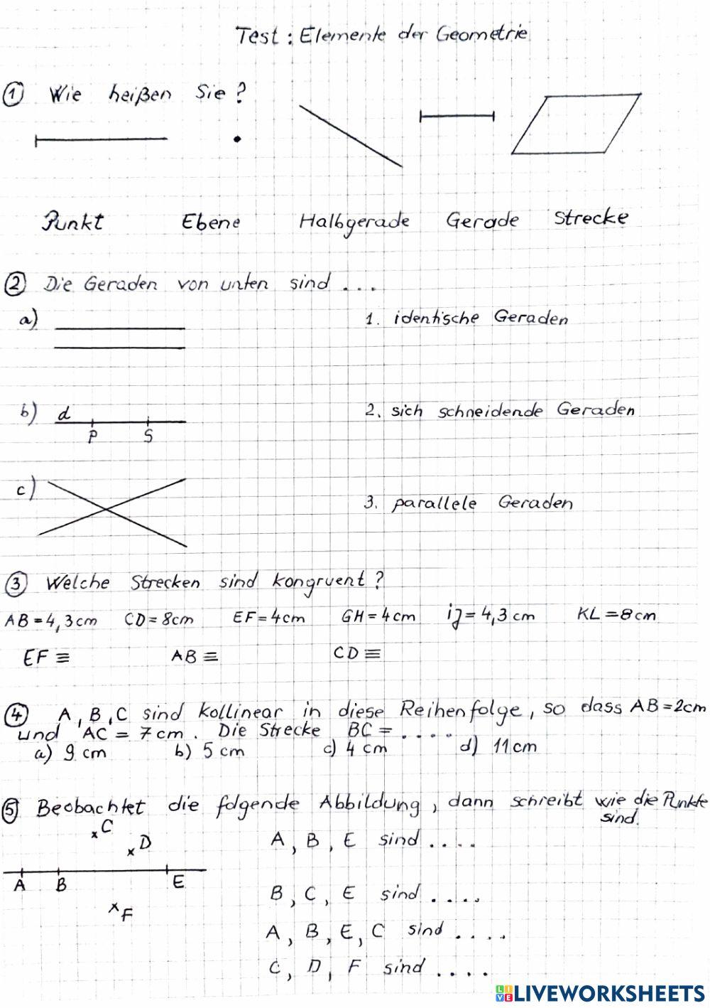 Elemente der Geometrie Elemente der Geometrie