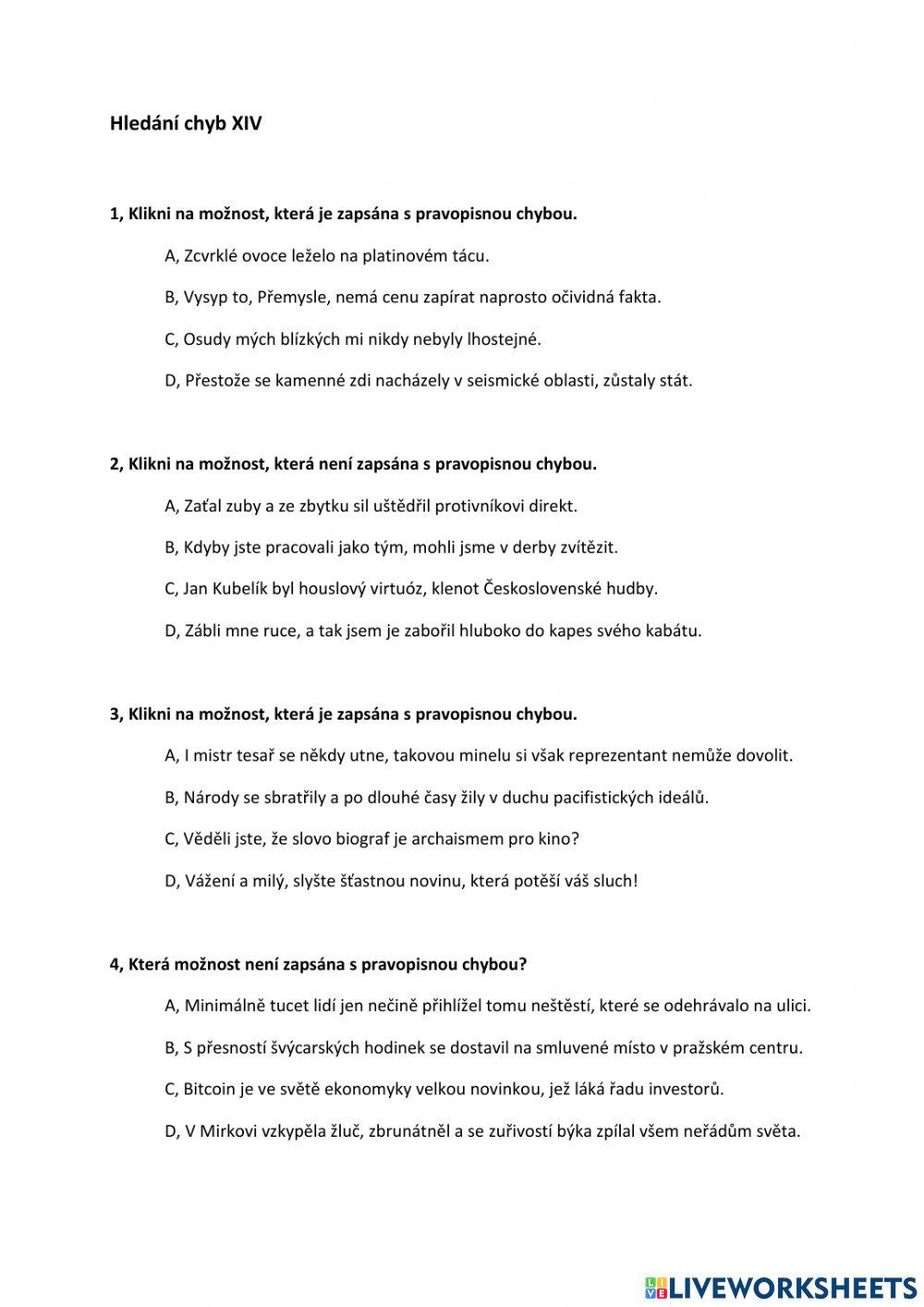 Hledání chyb XIV