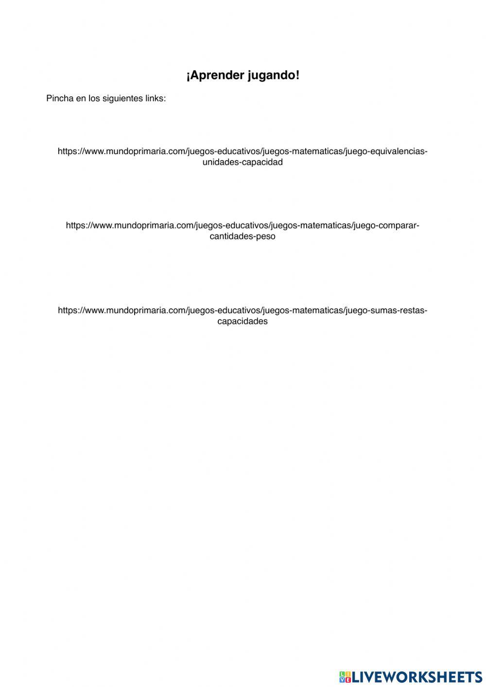 Repaso unidades de capacidad y masa