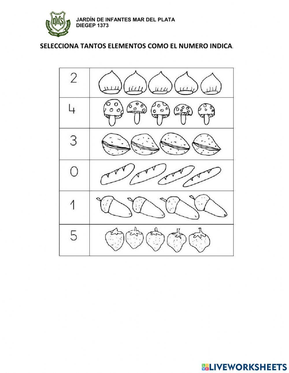 Selecciona la cantidad correcta.