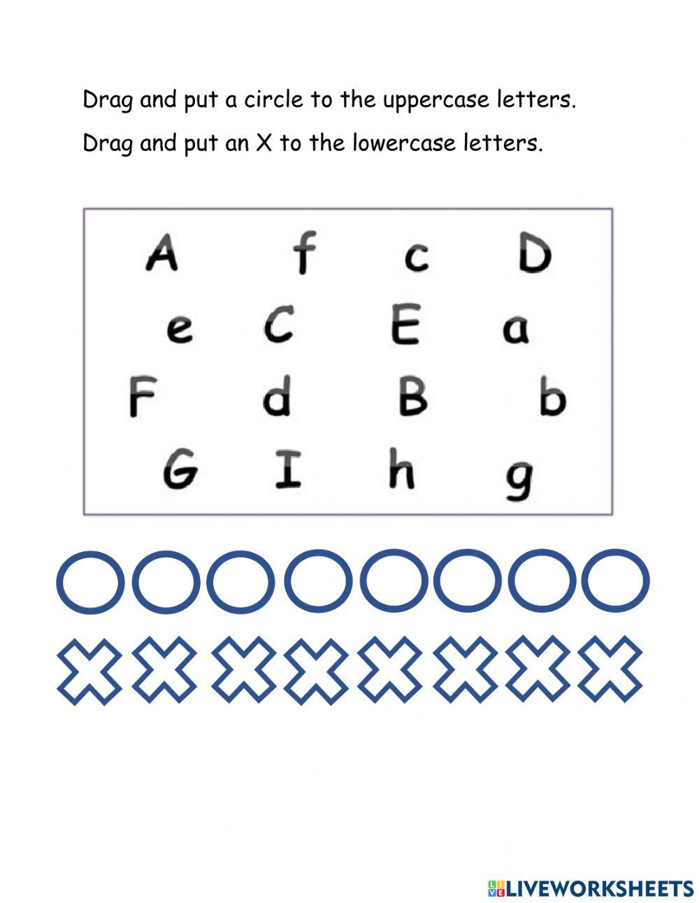 Kindergarten Pre-post test Upper- and lowercase letters
