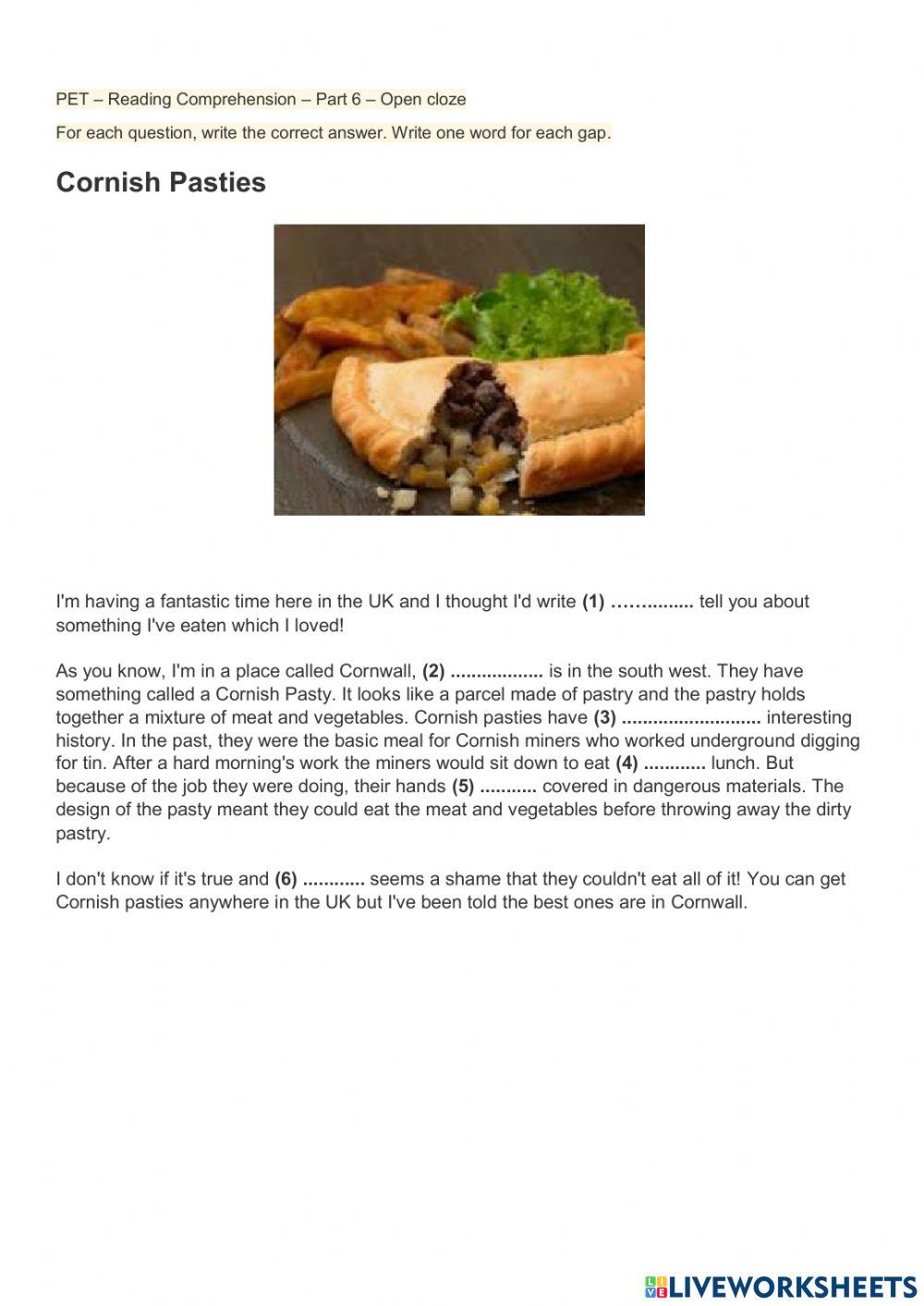 Ket reading open cloze