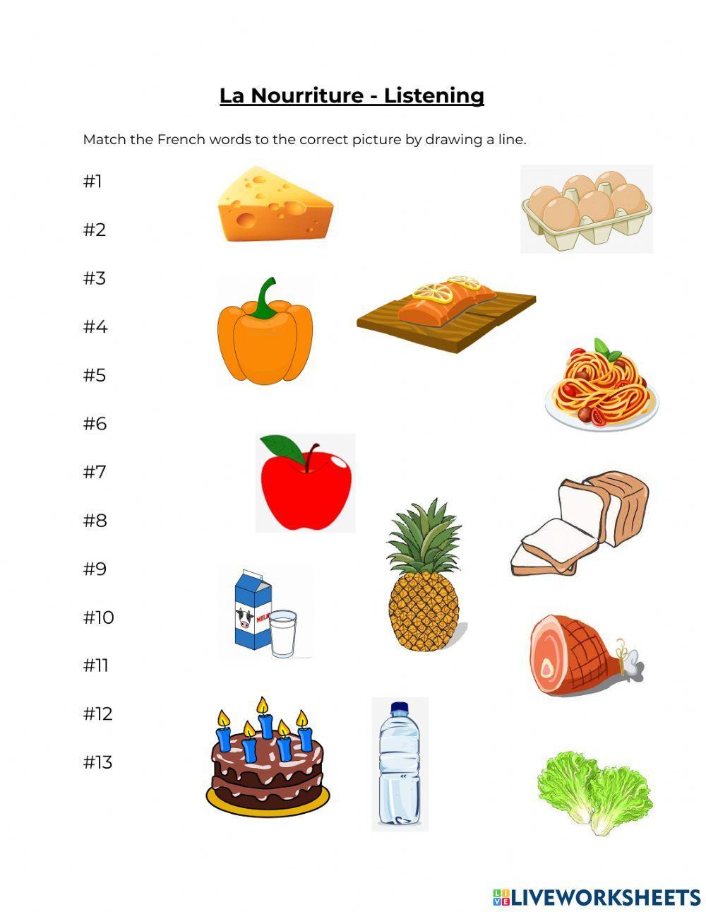 La Nourriture - Audio Matching (M)