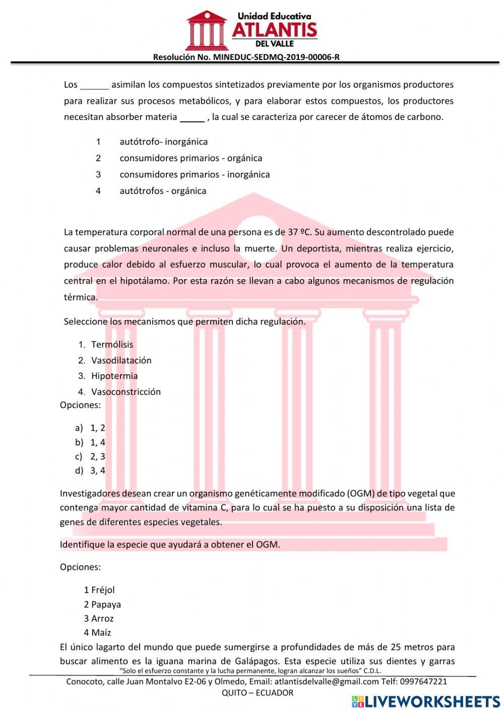 Dominicio científico UCE-BIOLOGÍA