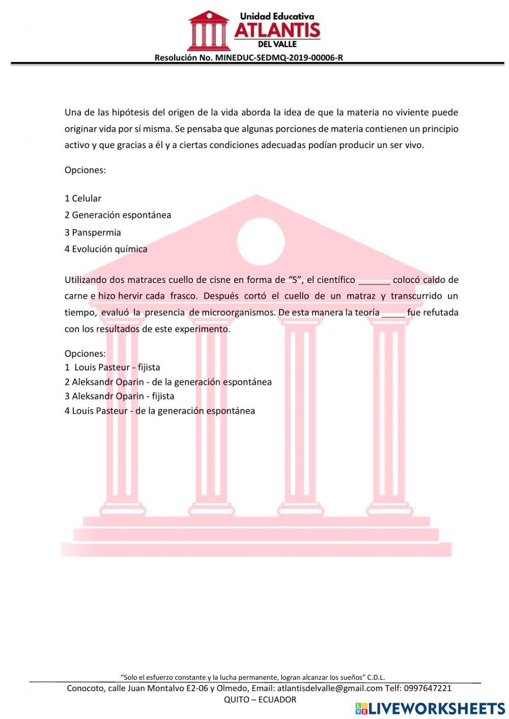 Dominicio científico UCE-BIOLOGÍA