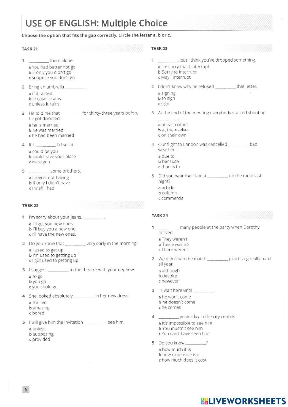 Focus on exams - Use of English 1