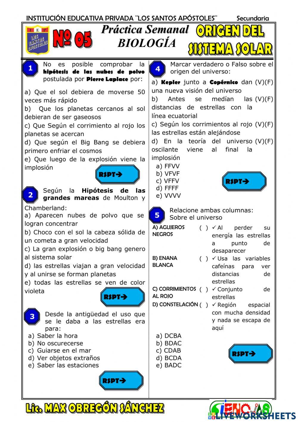 Spb-origen del sistema solar