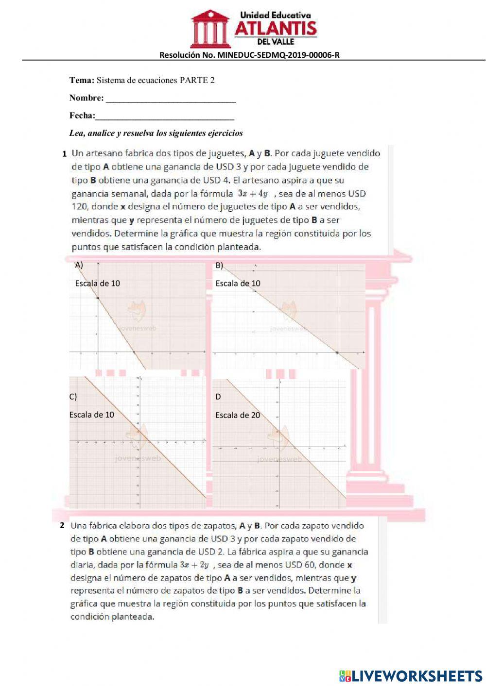 Sistema de ecuaciones lineales PARTE 2