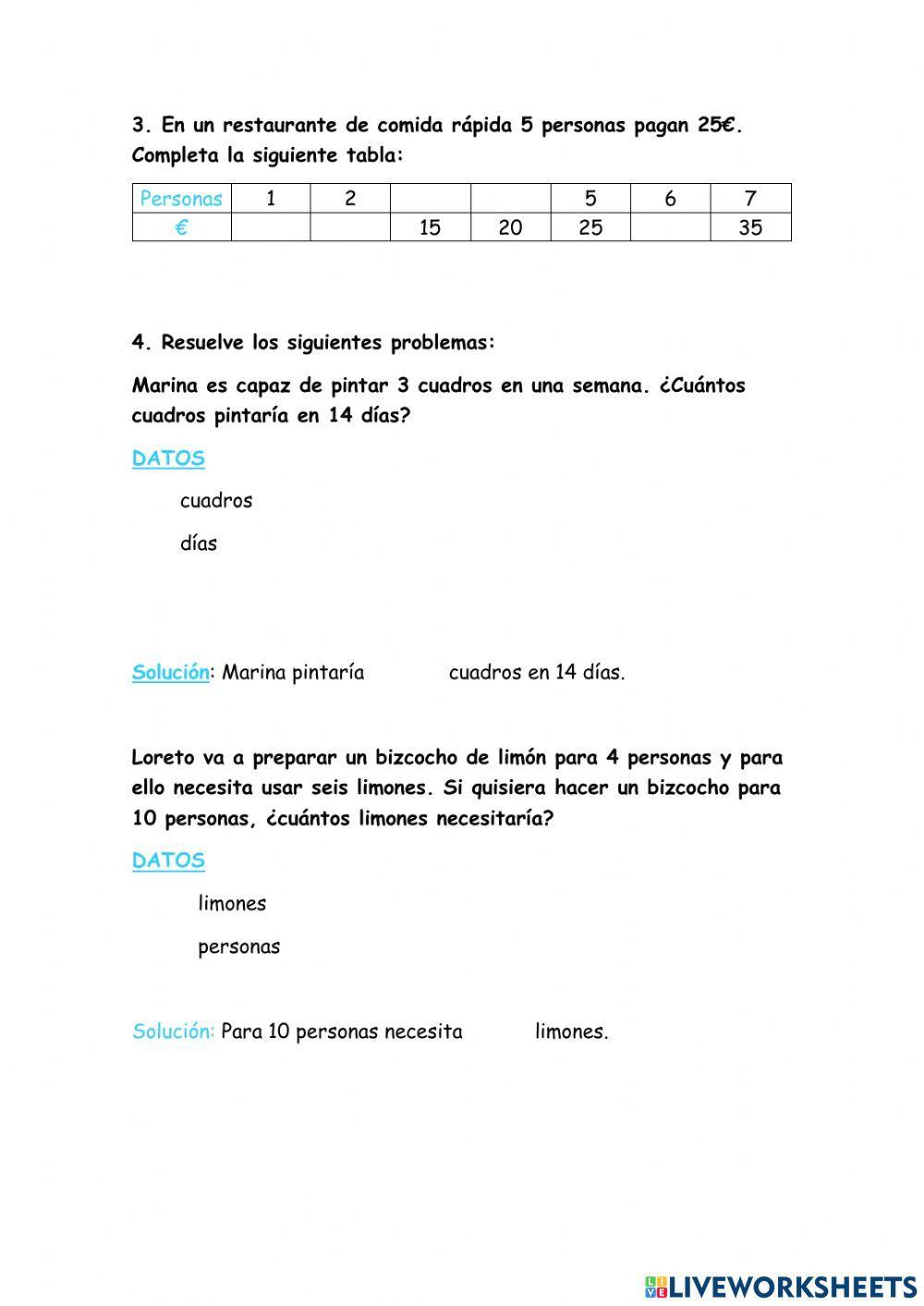 Proporcionalidad directa