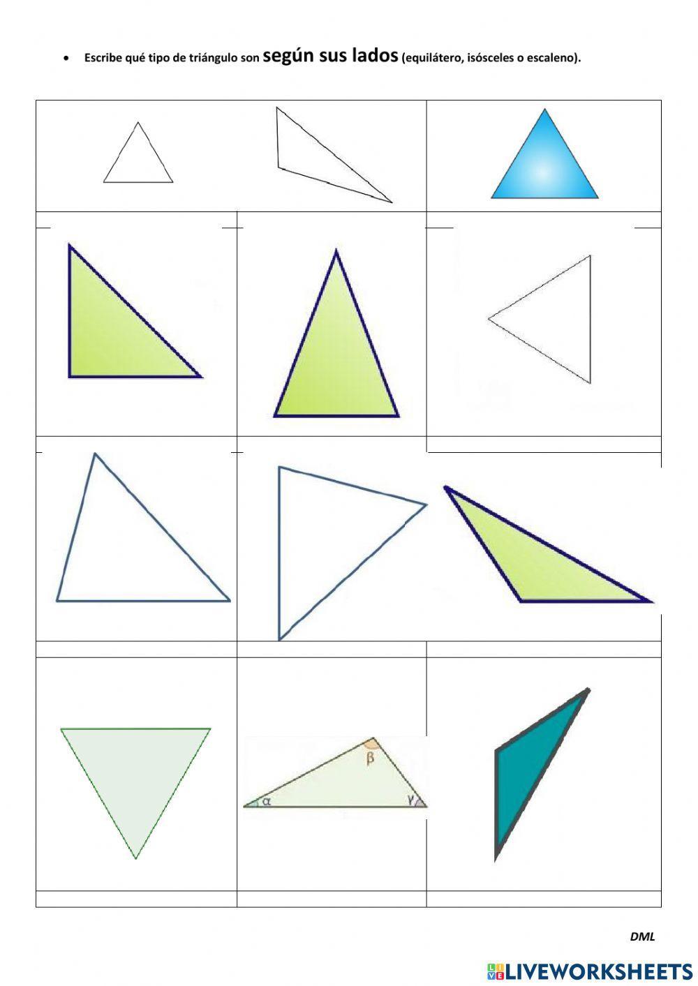 Clasificación triángulos según sus lados (DML)