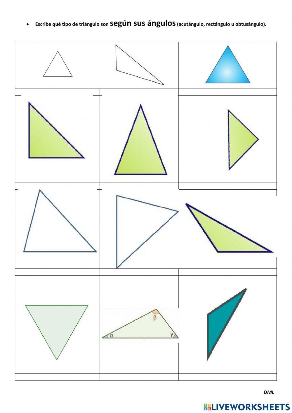 Clasificación de los triángulos según sus ángulos (DML)