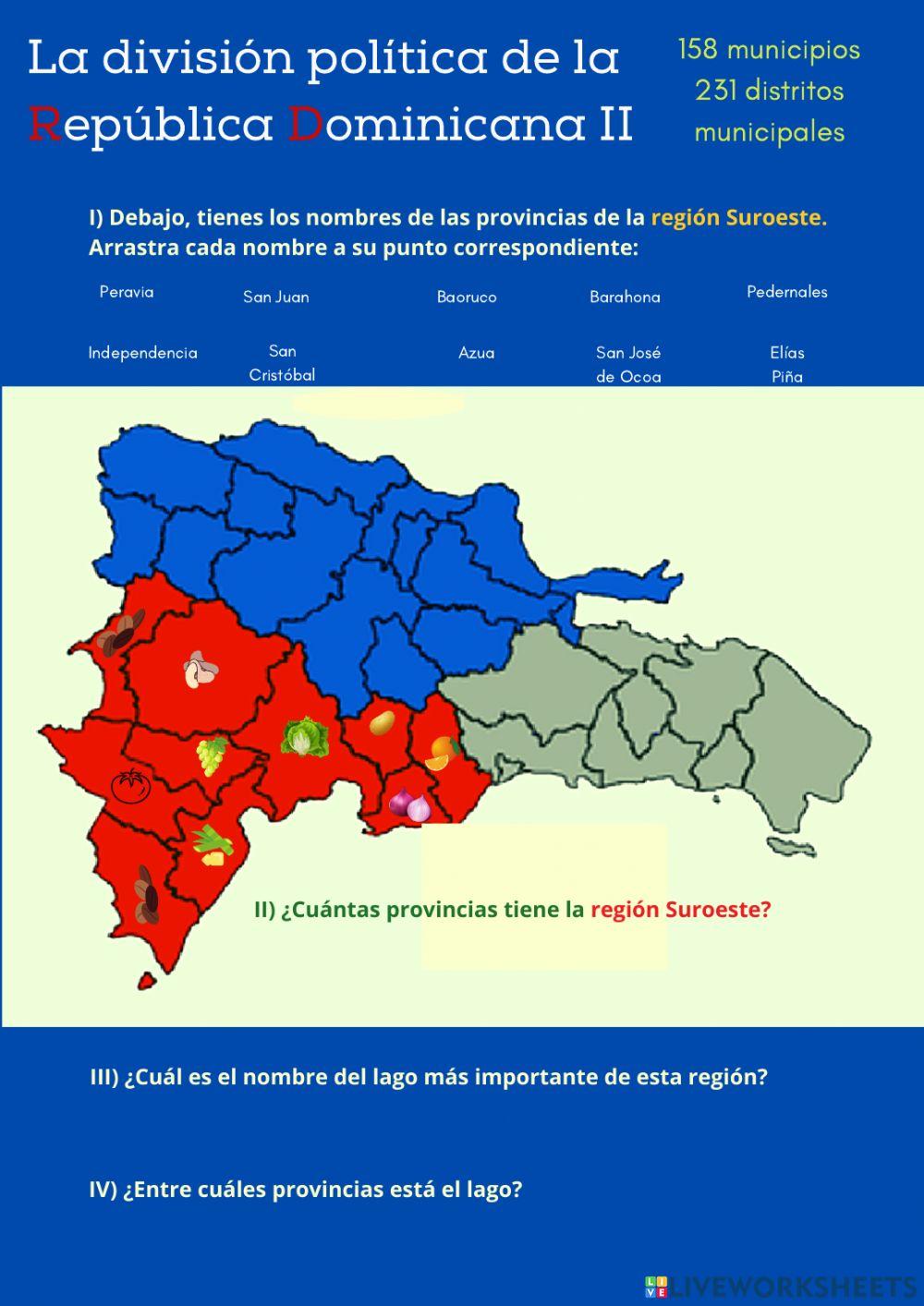 La división política de la República Dominicana II
