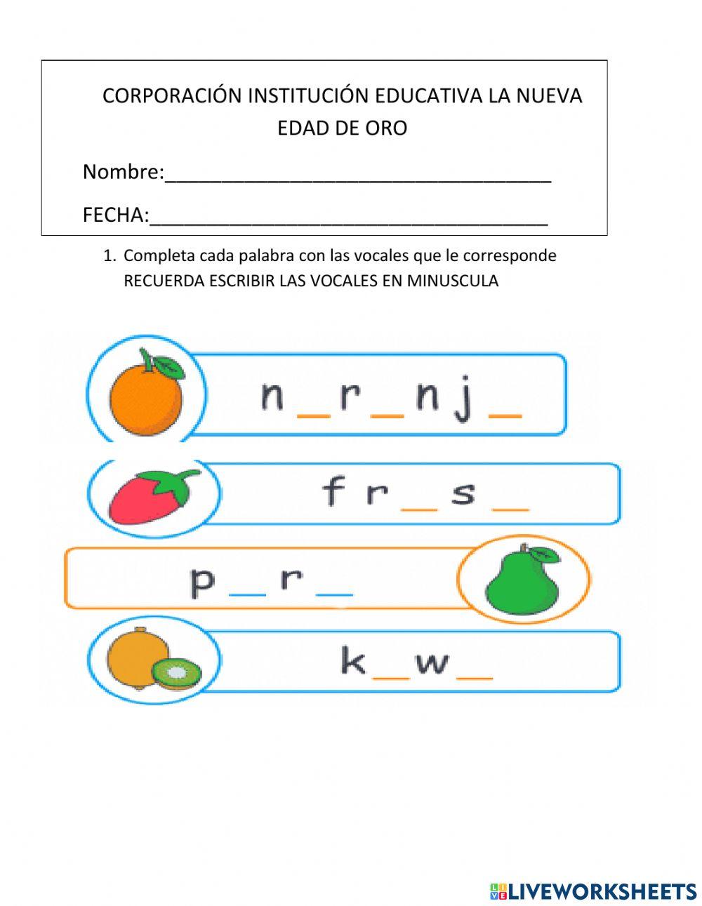 Examen lectoescritura,kiara