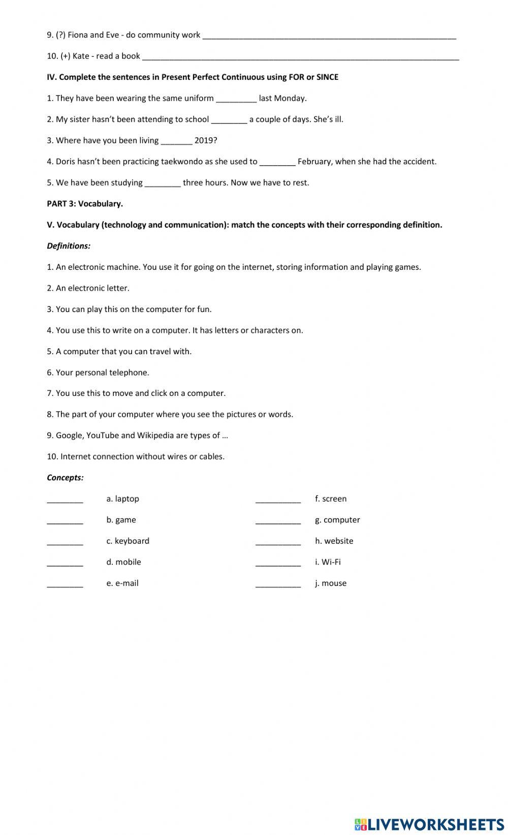 1st trimester final test practice
