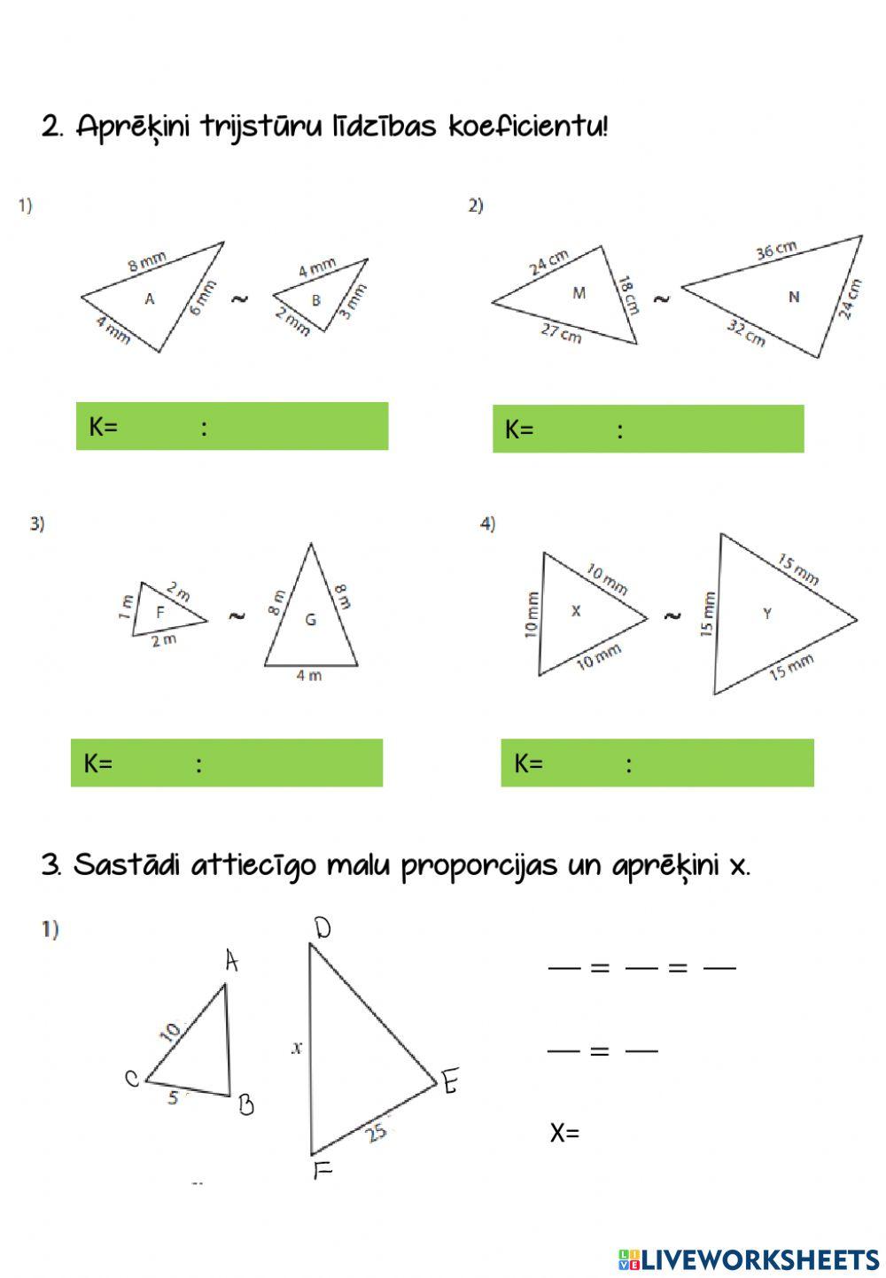 Līdzīgi trijstūri