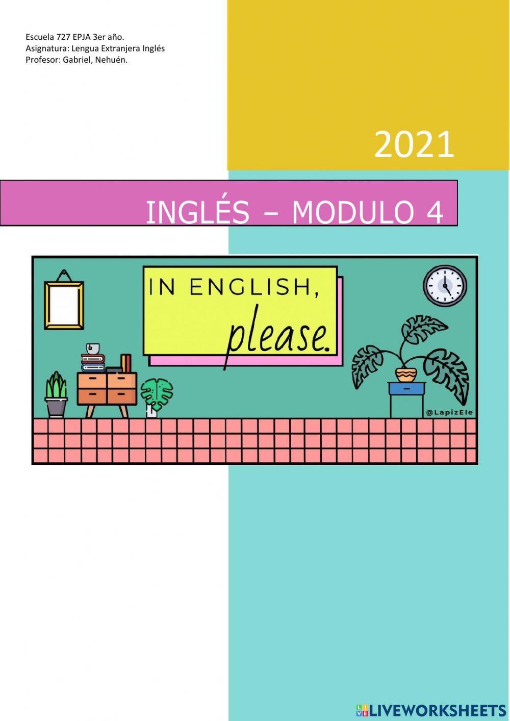 Actividad N°2 3° Año EPJA 727 Inglés