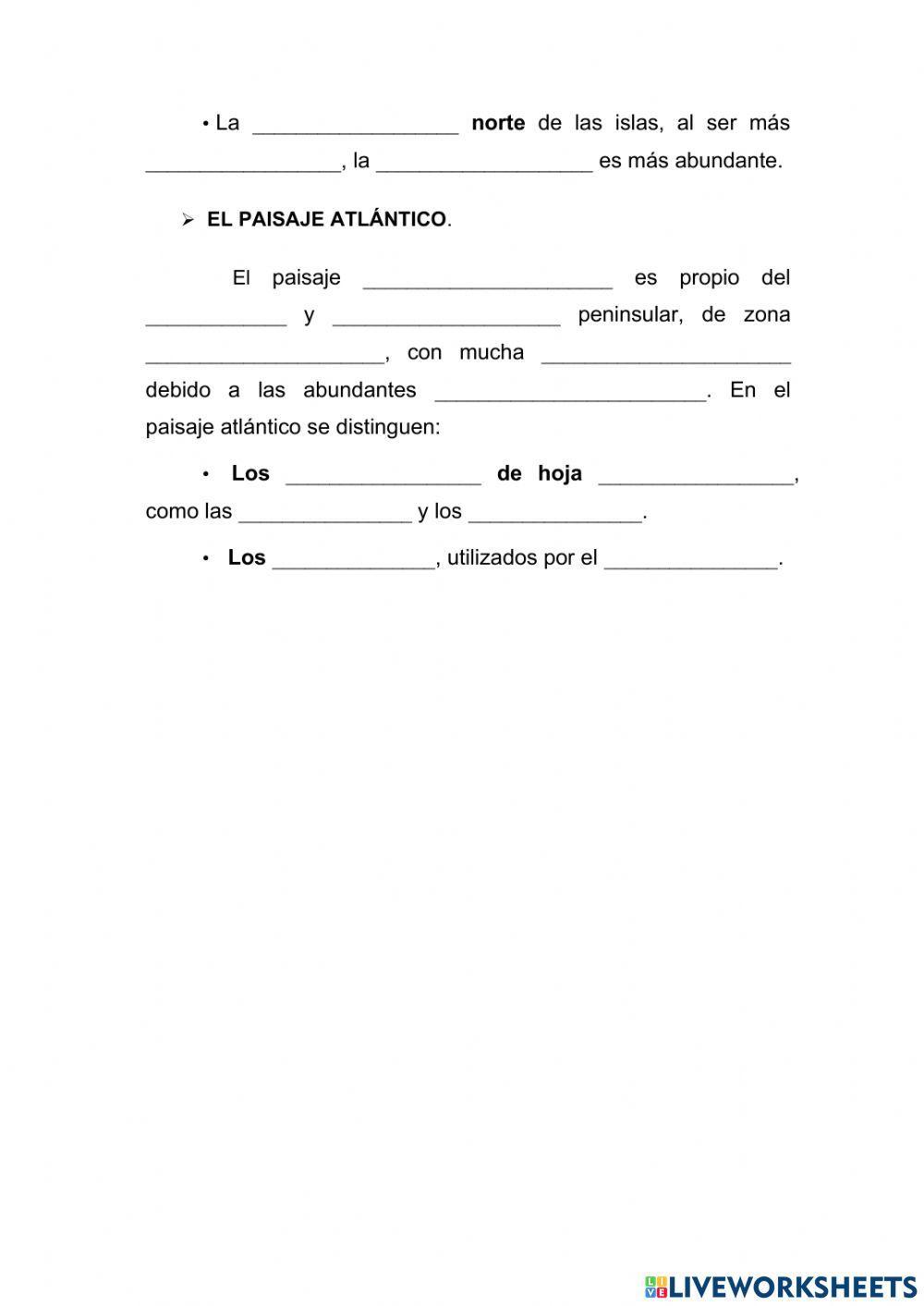 Los paisajes de España