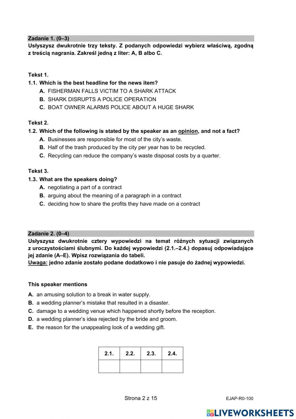 Matura extended 2021