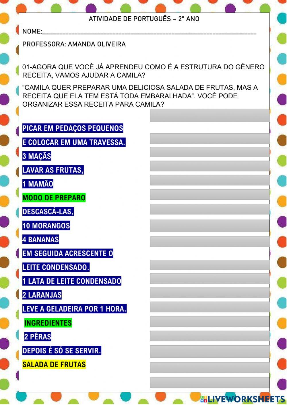 Gênero textual receita