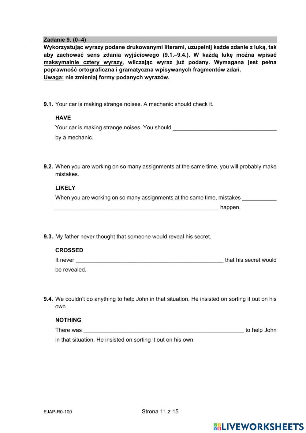 Matura 2021 extended