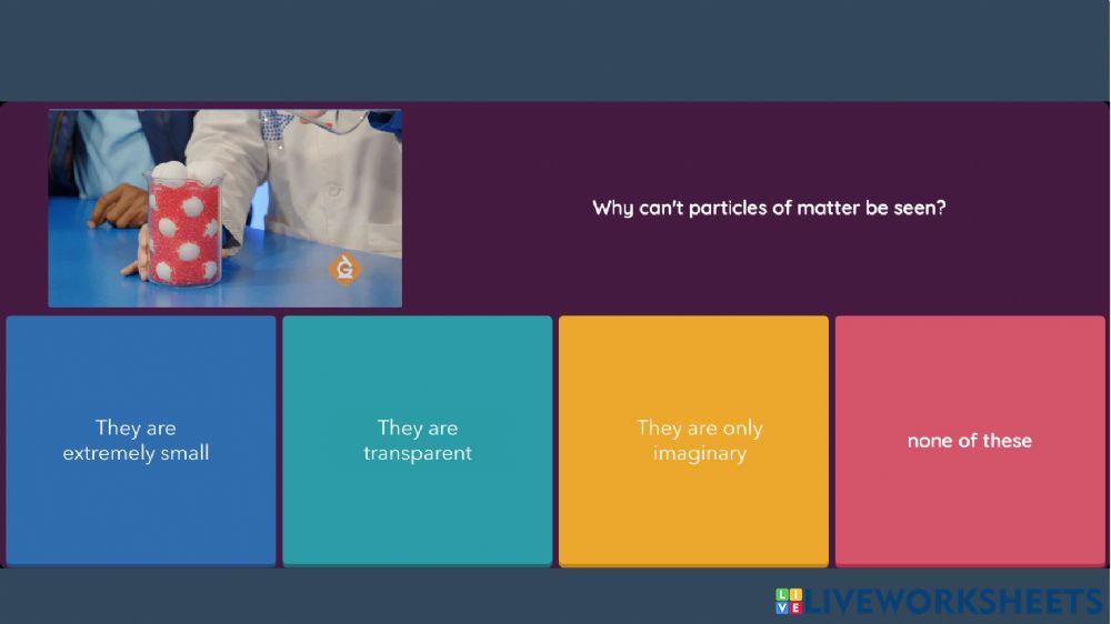 Particles and Matter