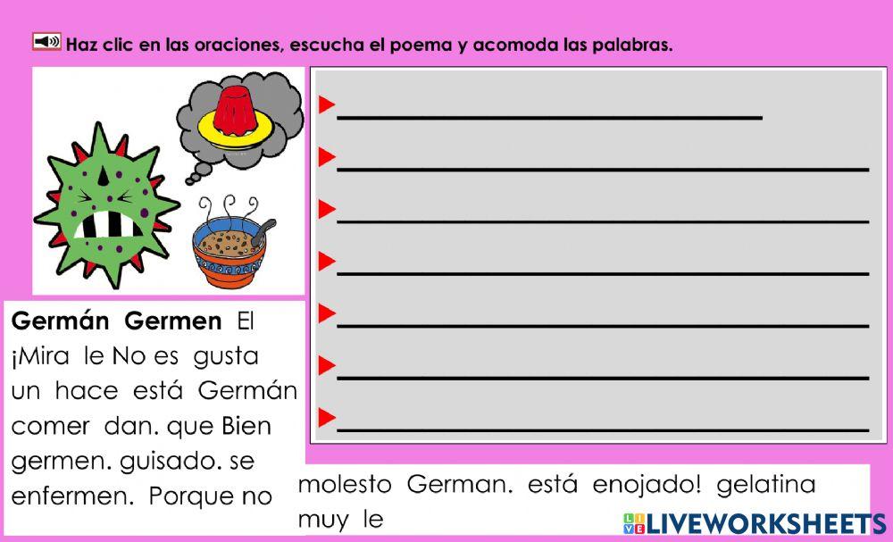 Germen Germán: Acomoda