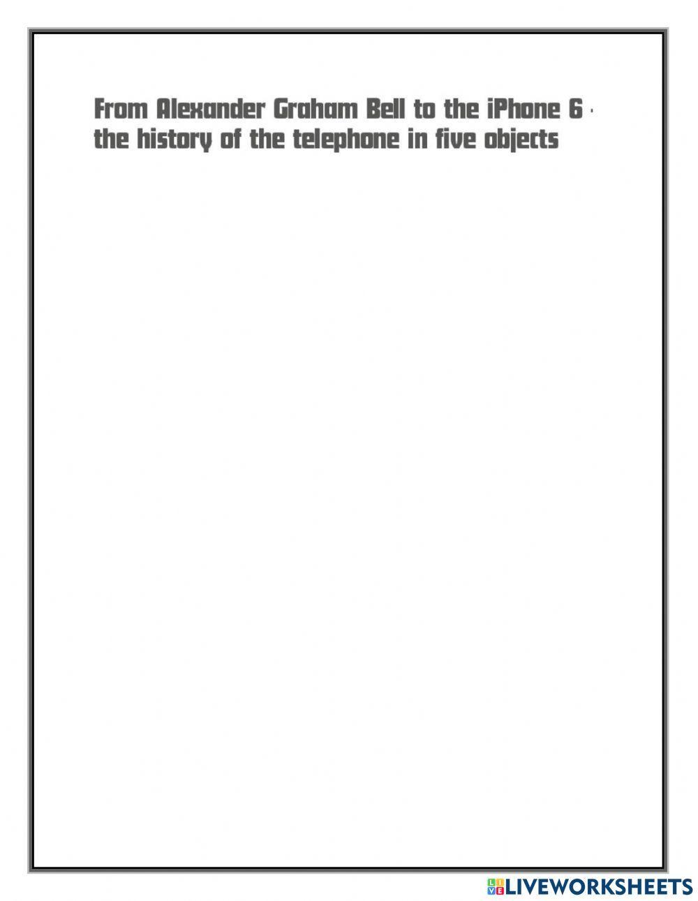 The history of the telephone in five obejcts