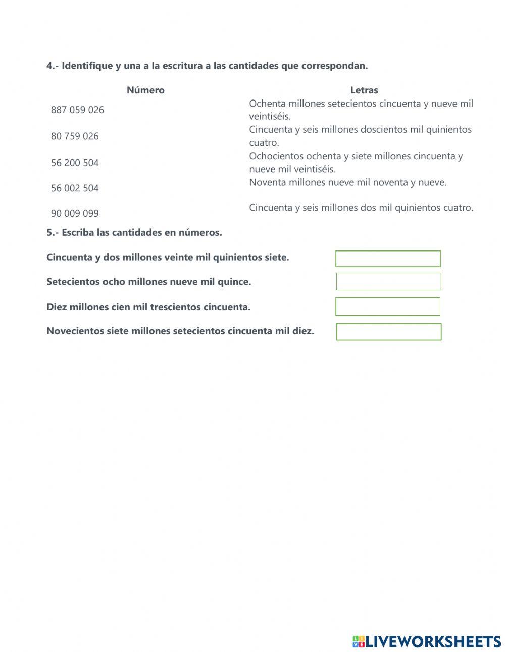 Lectura, Escritura y descompoasión de números decimales