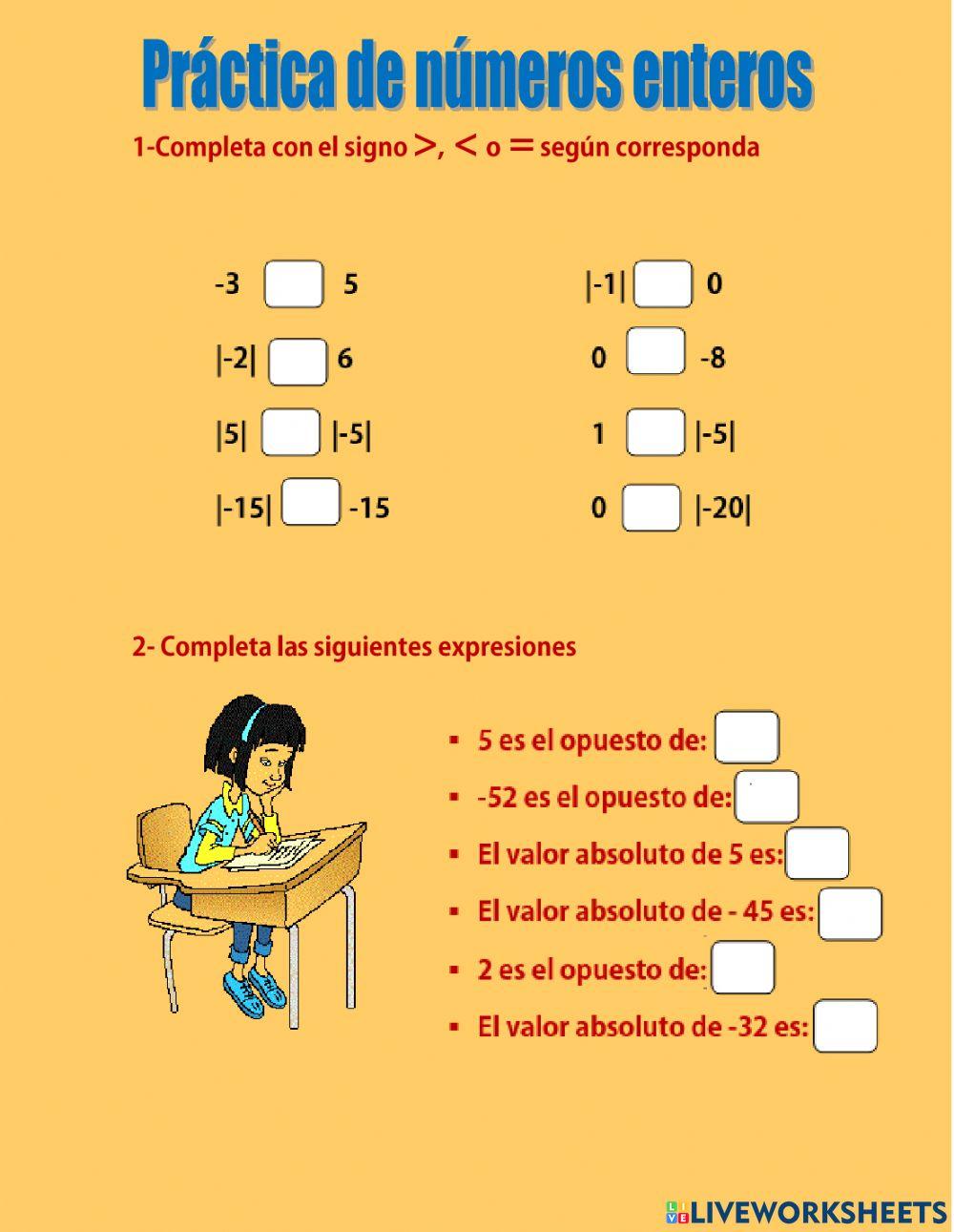 Comparación y módulo de números enteros