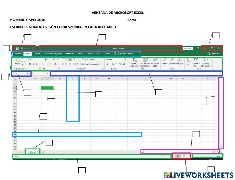 Ventana de Microsoft Excel