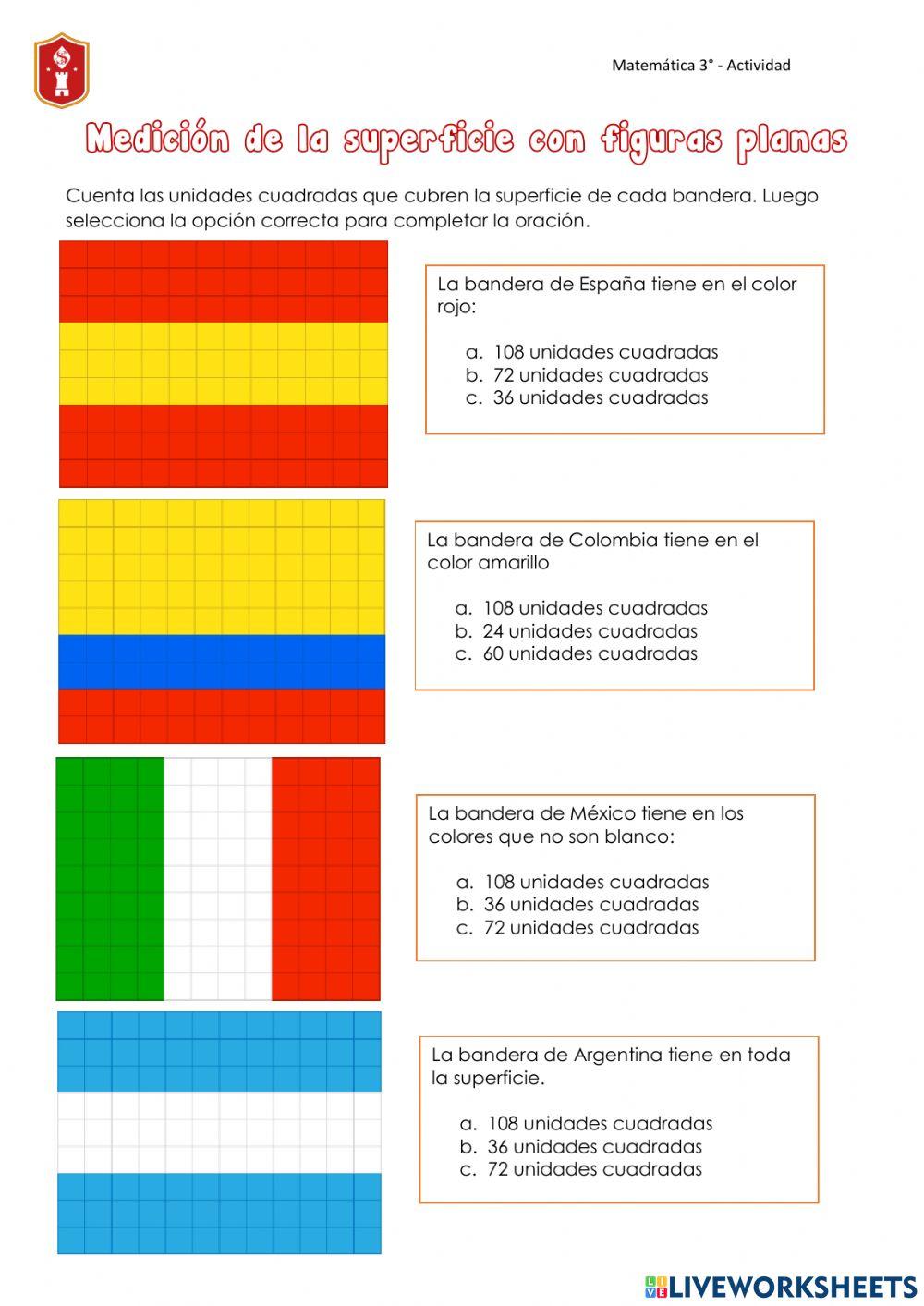 Medición de la superficie con figuras planas