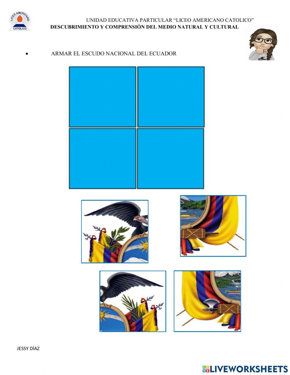 Bandera y Escudo del Ecuador