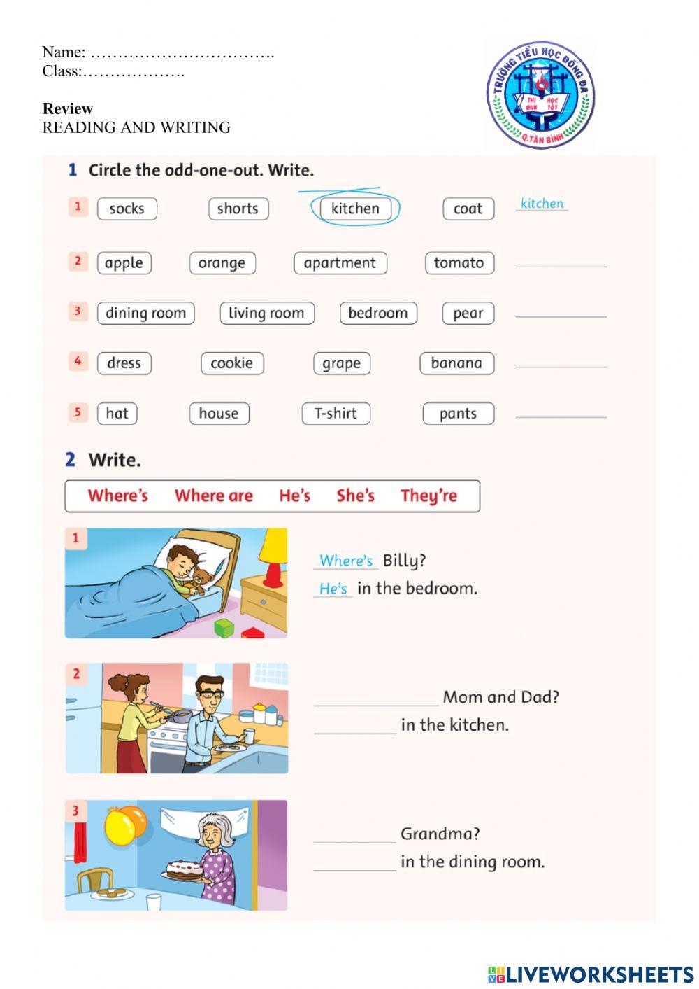 Review Family and Friend 2 . Test 1