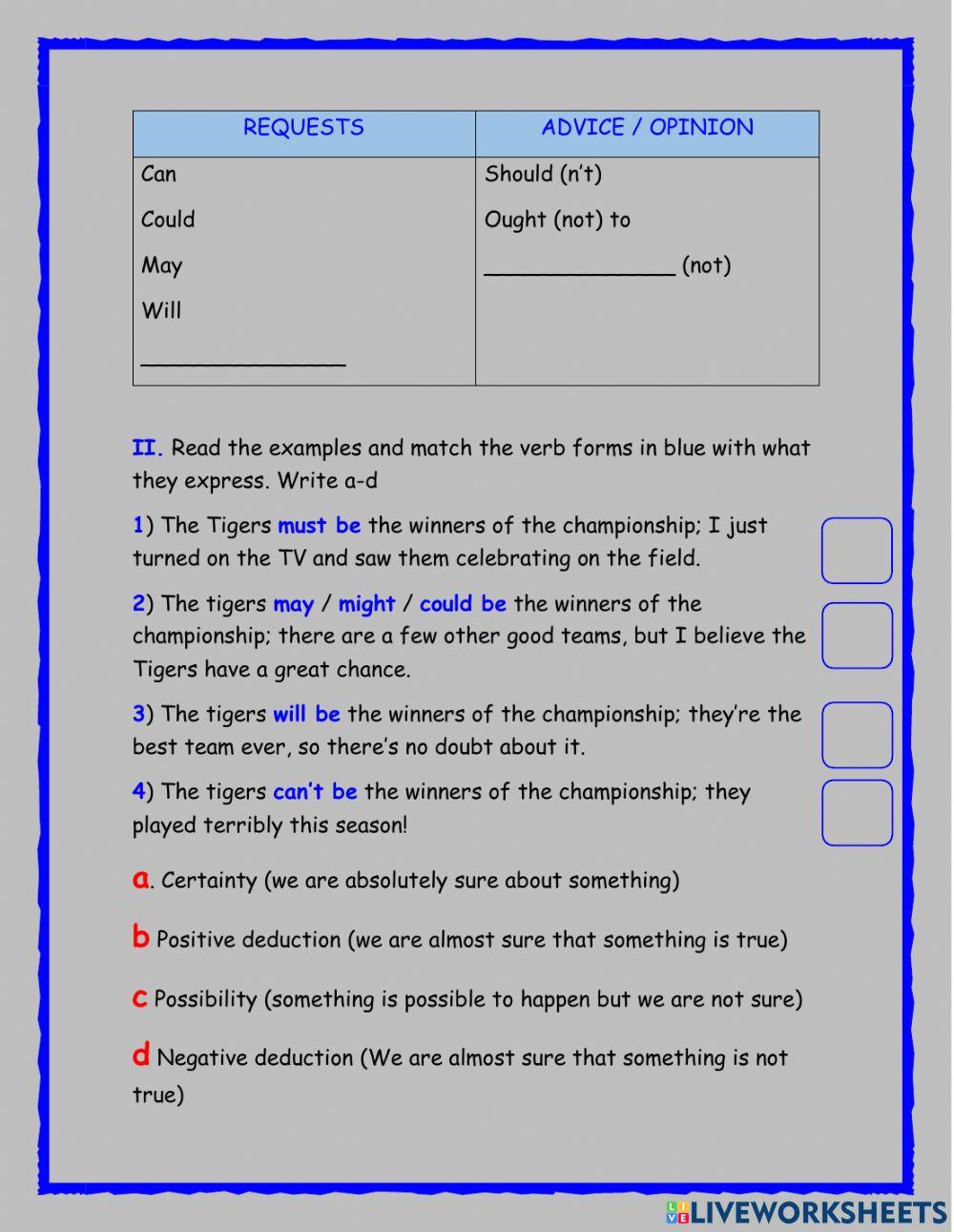 Modal verbs