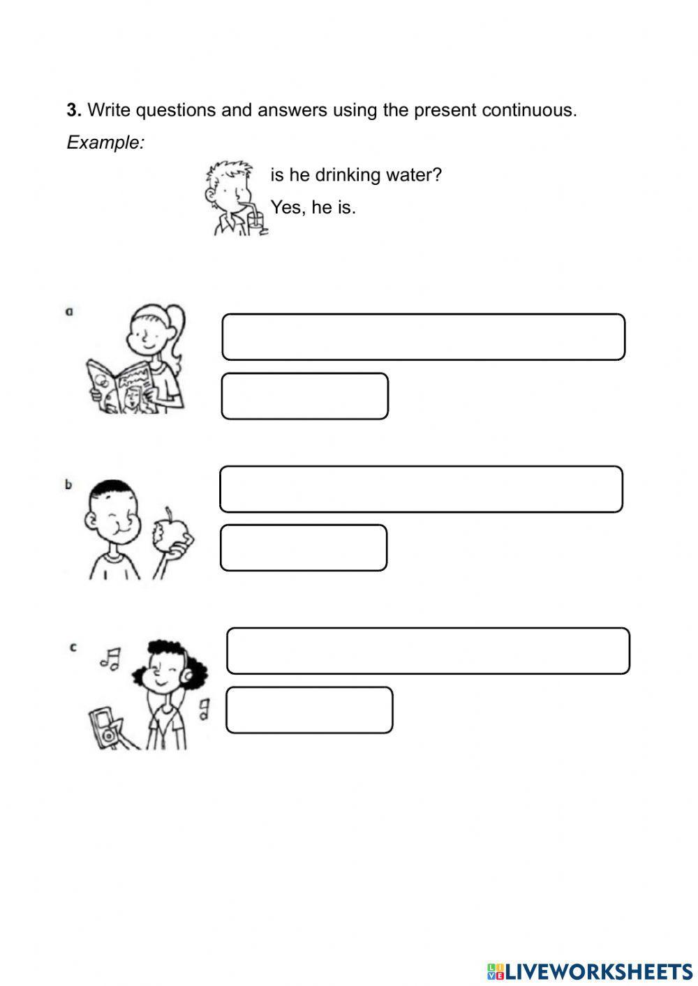 To be and present continuous