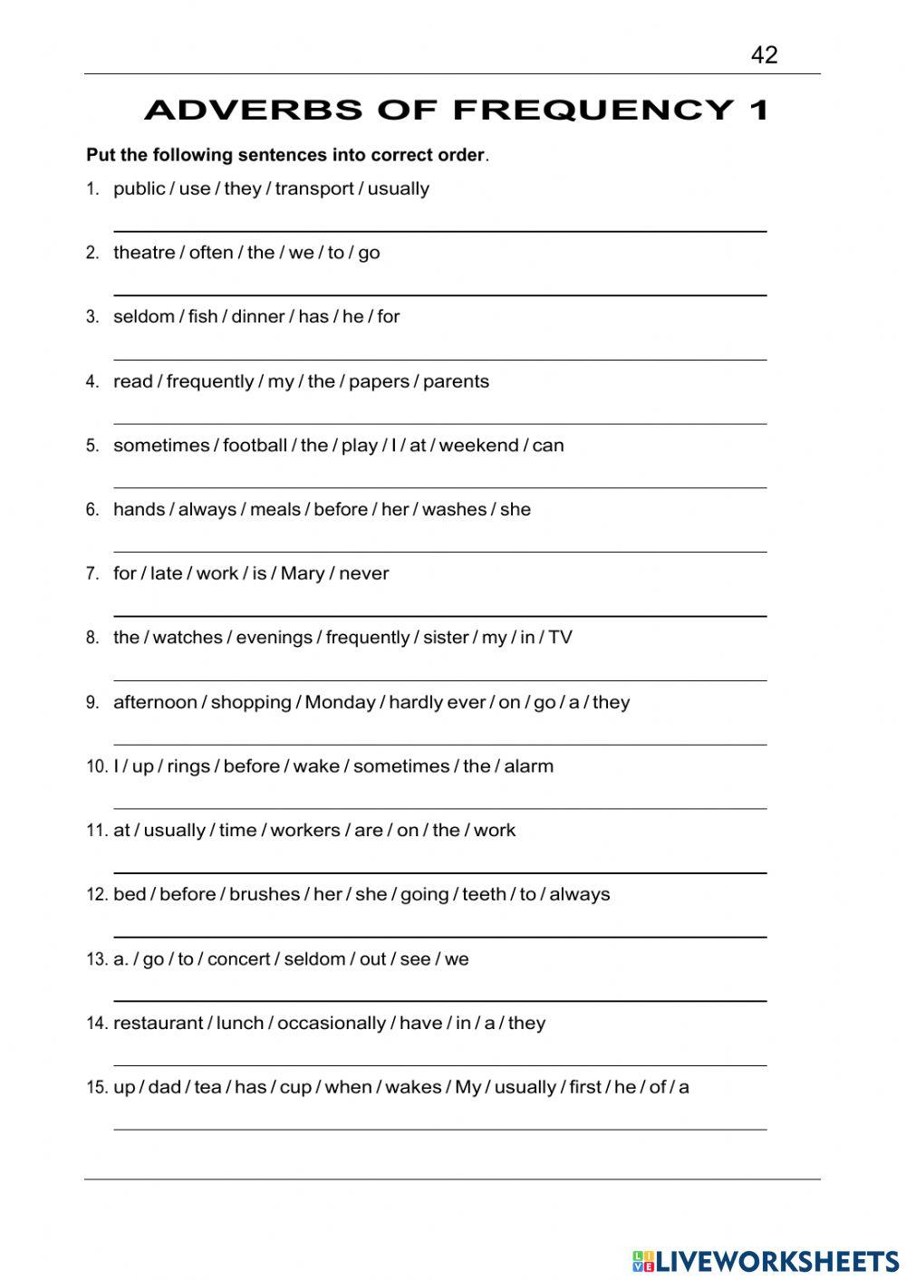 Bt adverbs of frequency 1