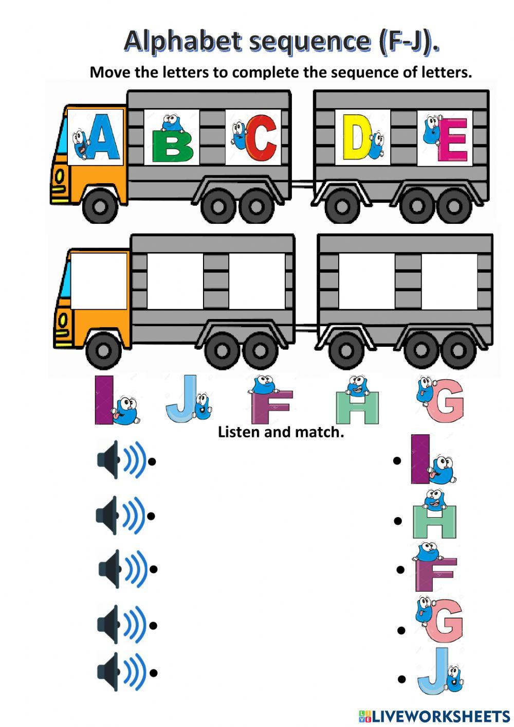 Alphabet sequence (F-J) 2